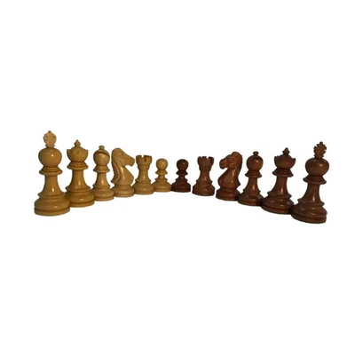 Standard Staunton Chess Set - Babul Wood - 3X Weight - 4Q - 3 3/4 K - Image 1 of 4