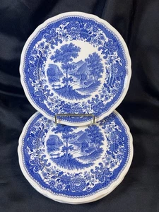 VTG Lot 4 Villeroy & Boch Burgenland Blue Salad Plate Blue Green Backstamp 7.5” - Picture 1 of 24