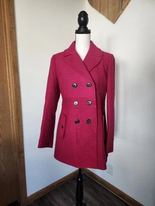 Ann Taylor Loft Pink Wool Blend Pea Coat - Bild 1 von 5