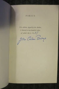 Porius: A Romance of the Dark Ages Signed Limited Edition 1951 John Cowper Powys - Picture 1 of 12