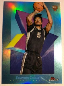 Stephon Castle 2025 Topps Finest Light Blue Refractor Rookie - Bild 1 von 2
