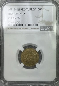 1922 Turkey 100 Para UNC Details NGC - Picture 1 of 3
