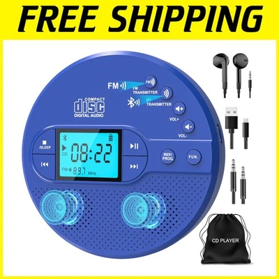 Bluetooth Tragbarer CD Player mit FM Transmitter - Bild 1 von 4