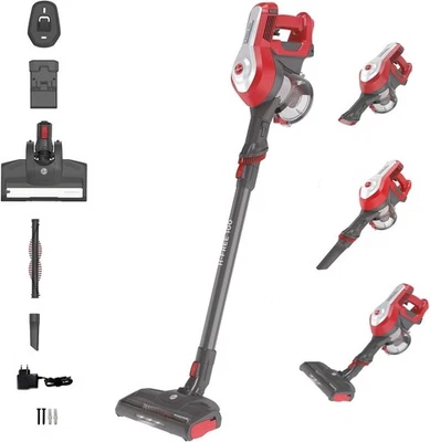 Hoover HF122RH 011 0,9L Scopa Elettrica Senza Filo - Argento/Rosso - Immagine 1 di 4