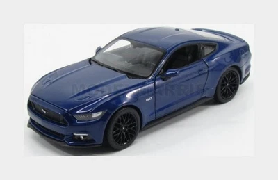 WELLY WE24062B FORD USA - MUSTANG COUPE 5.0 GT 2015 - BLUE MET - 1/24 - Immagine 1 di 2