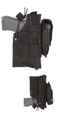 FITS FMK 9C G2 - MOLLE/BELT HOLSTER W/ATTACHED EXTRA-MAG POUCH FROM FOX TACTICAL - Image 1 of 4