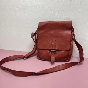 Harbour 2nd Burdeos Cuero Rojo Boho Bandolera Solapa Bolso Cartera Suave - Imagen 1 de 12