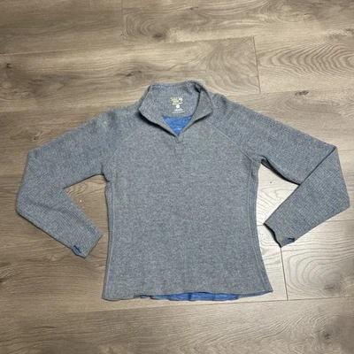 Suéter Mountain Hardwear para mujer pequeños agujeros para el pulgar rendimiento al aire libre gris azul Foto 1 de 4
