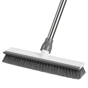 Mitclear Bodenscheuerbürste mit langem Griff (50 Zoll), 2-in-1 steife Borsten - Bild 1 von 5