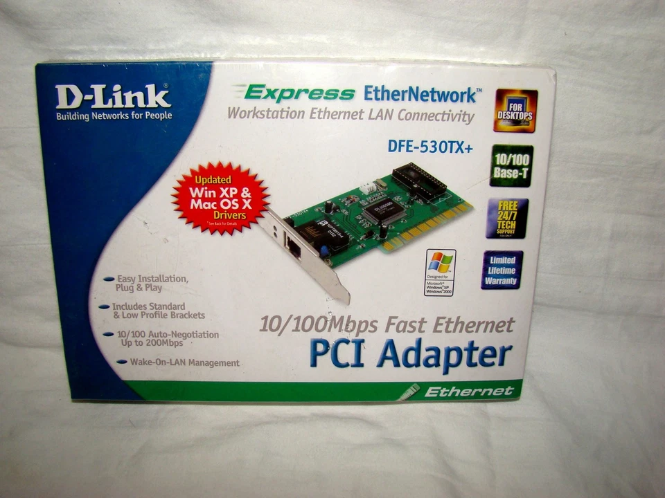 NEW D-Link DFE-530TX+  PCI Ethernet Network Card  - Image 1 of 1