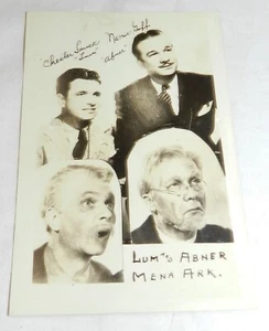 Vintage RPPC Real Photo Postcard advertising the 1949 Radio show, Lum and Abner - Picture 1 of 4