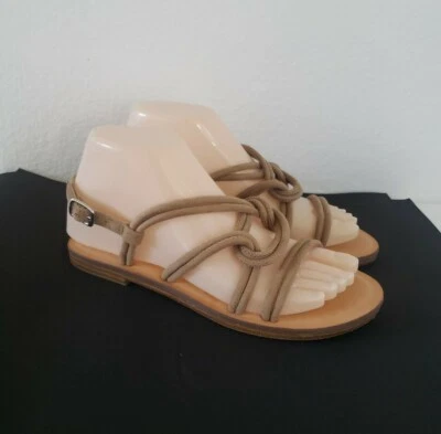 Bp. Sandalias con tiras talla 6,5 M marrón tostado correa de gamuza tacón bajo con tira trasera  Foto 1 de 4