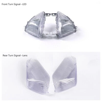 Lente transparente LED frontal + traseira compatível com Kawasaki 2006-2020 Ninja ZX-14R - Imagem 1 de 4