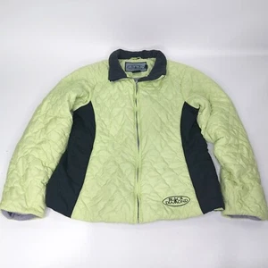 Black Diamond Womens Size M Fleece Lined Quilted Jacket Lime Green Black Accents - Picture 1 of 14