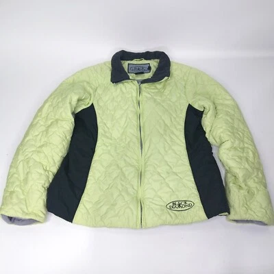 Женская стеганая куртка Black Diamond размер M с флисовой подкладкой лайм зеленые черные акценты - Изображение 1 из 4