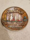Plaque historique vintage Chicago tour d'eau château d'eau Sears John Hancock EN RELIEF 8"