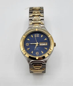 Advance? watch with date, blue dial, model PUR60556W.  Metal band. - Picture 1 of 2