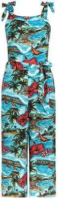 King Louie »CHRISSIE HAWAII PRINT« Träger Marlene JUMPSUIT Overall Rockabilly - Bild 1 von 4