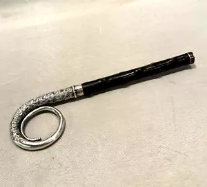 Sombrilla antigua inglesa con sello del siglo XIX de ley y mango de madera - Imagen 1 de 5