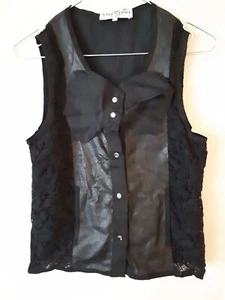 Valentino Roma Leather Blouse - Picture 1 of 6