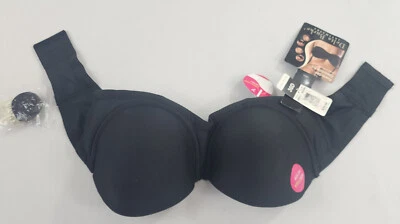 Delta Burke bra womens 36D black 2372-28 stretch removable straps 5-in-1 - Image 1 of 4