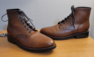 Men's Thursday Captain Boots Brown Leather Dress Casual Lace Up US 12 LKNU - Picture 1 of 8