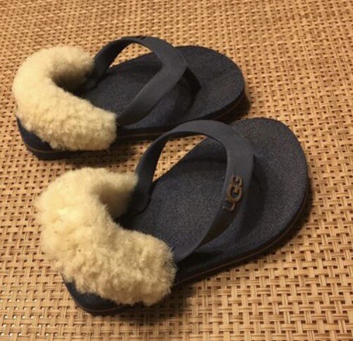 Infradito Uggs pelle di pecora bambino ragazzo