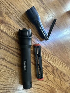 QUANTUM  1500 Lumen Ultrabright LED Zoom Flashlight and Dorcy LED Light