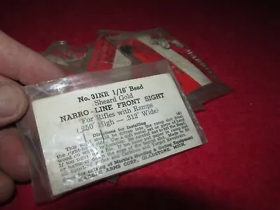 Marbles Sheard No.31NR Gold Blade Front Sight .250 HIGH,.312 WIDE FOR RAMP RIFLE - Image 1 of 4
