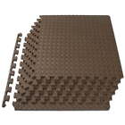Exercise Puzzle Mat 1/2-in, Brown, 24 Sq Ft - 6 Tiles