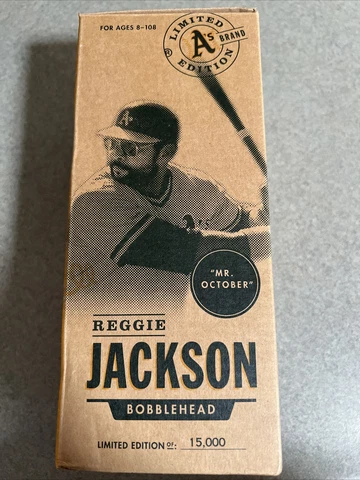 Athletics A's REGGIE JACKSON 2004 BOBBLEHEAD BRAND NEW PRISTINE MLB HOF SGA RARE Cover