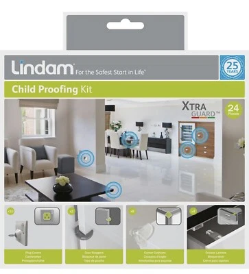 Lindam Kindersicheres Set Home Sicherheitsschnäpper, Baby Kinder, Tisch Eckschutz EU