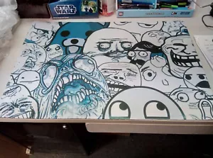Tappetino da gioco Rage Face Troll Megusta Memes - Foto 1 di 1