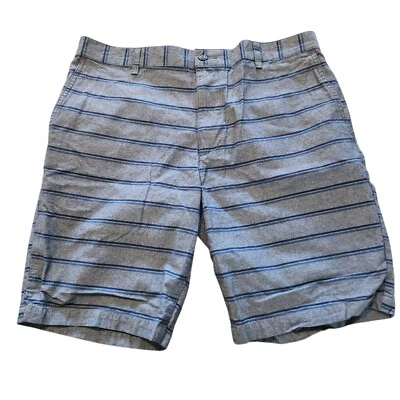Pantalones Cortos Dockers Golf Frente Plano Chino Algodón Gris Azul Rayas Para Hombres Talla 36 Usados en Excelente Condición  Foto 1 de 4