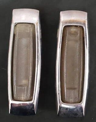 72-89 MERCEDES BENZ Hella Solid Interior Dome Lights Pair 380SL 450SL 560SL OEM - Image 1 of 4