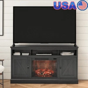 Electric Fireplace TV Stand 65in TVs Remote Control Adjustable Flames Storage US - Picture 1 of 23