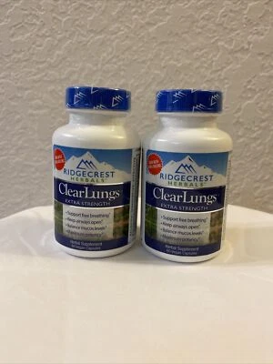 Ridgecrest Herbals Clear Lungs Extra Strength 120 капсул - Изображение 1 из 4
