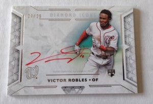 2018 Topps Diamond Icons Victor Robles RC /25 Red Ink ON-CARD Auto SSP
