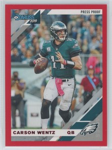 2019 Donruss Press Proof Red Carson Wentz Philadelphia Eagles #202