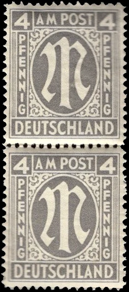 SAVOYSTAMPS - Germany-Allied Issued Occupational Post WWll-4 P-Block of 2-MINT - Image 1 of 1