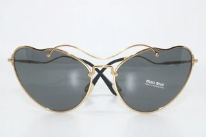 Miu Miu MU55R 7OE GOLD HEART Sunglasses New Authentic 65 - Picture 1 of 6
