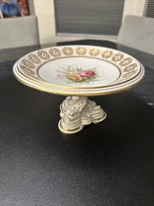 Davenport China Compote Dragon/koi Footed 19th Century Art Deco Beautiful Peice - Picture 1 of 18