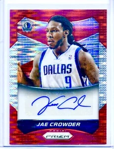 JAE CROWDER Auto /149 Red Pulsar Bucks Panini Prizm NBA 2014-15🔥💎 - Picture 1 of 3