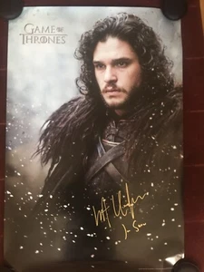 Kit Harrington Signed Autograph John Snow Game Of Thrones Poster Official Pix  - Picture 1 of 3