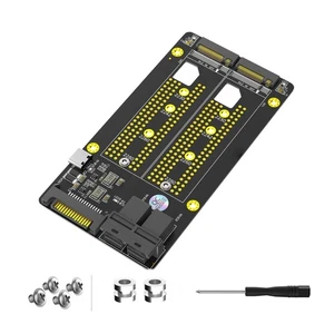 Double Slot M.2 NVMe to Two SFF 8643 Adapter Card Supporting Various Solid Disk - Afbeelding 1 van 8