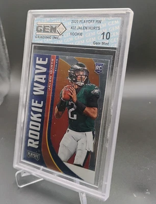 2020 JALEN HURTS PLAYOFF ROOKIE WAVE RC GEM MINT 10 #22 MINT EAGLES PHI  - Image 1 of 2