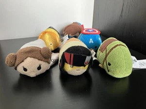 Tsum Tsum Star Wars Marvel Plush Lot (6) - Imagen 1 de 3