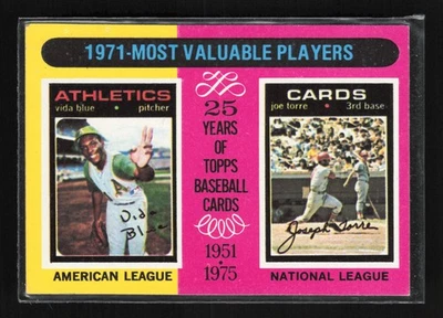 Topps #209 1971 MVPs (Vida Blue/Joe Torre) EX Foto 1 de 2