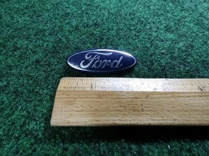 Ford OEM Blue & Chrome 2.25 Horn Button Pad Steering Wheel Emblem Badge Name 5S8 - Foto 1 di 5