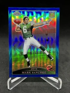 Topps Chrome Mark Sanchez RC 2009 refractor azul novato #TC220 Jets USC - Imagen 1 de 3